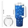 thumbnail image 4 of KLL A Blue Glitter Print 40oz Stainless Steel Insulated Car Cup Coffee Mug with Spillproof Lid - Keep Your Drink Hot or Cold on the Go, 4 of 8