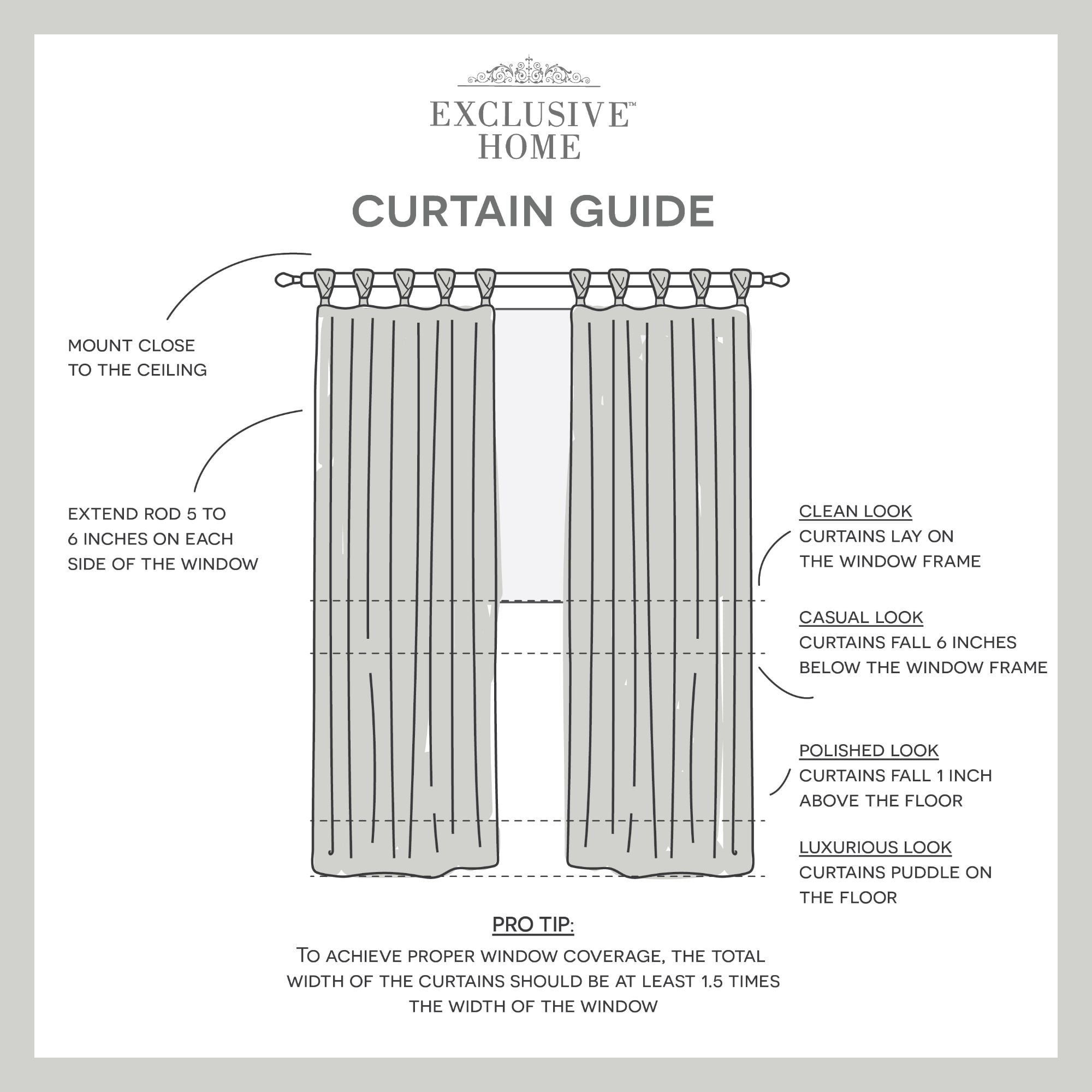 Exclusive Home Hazel Light Filtering Braided Top Curtain Panels, 50"x84", Linen, Set of 2