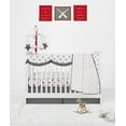 thumbnail image 4 of Bacati Baseball 3-Piece Crib Bedding Set Red/Grey Cotton Muslin Standard Crib, 4 of 6