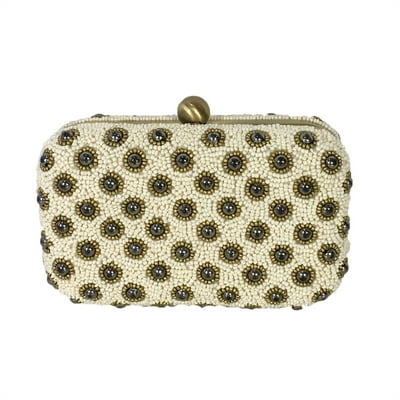 St Xavier Daisy Beaded Box Clutch Evening Bag Bahrain Ubuy