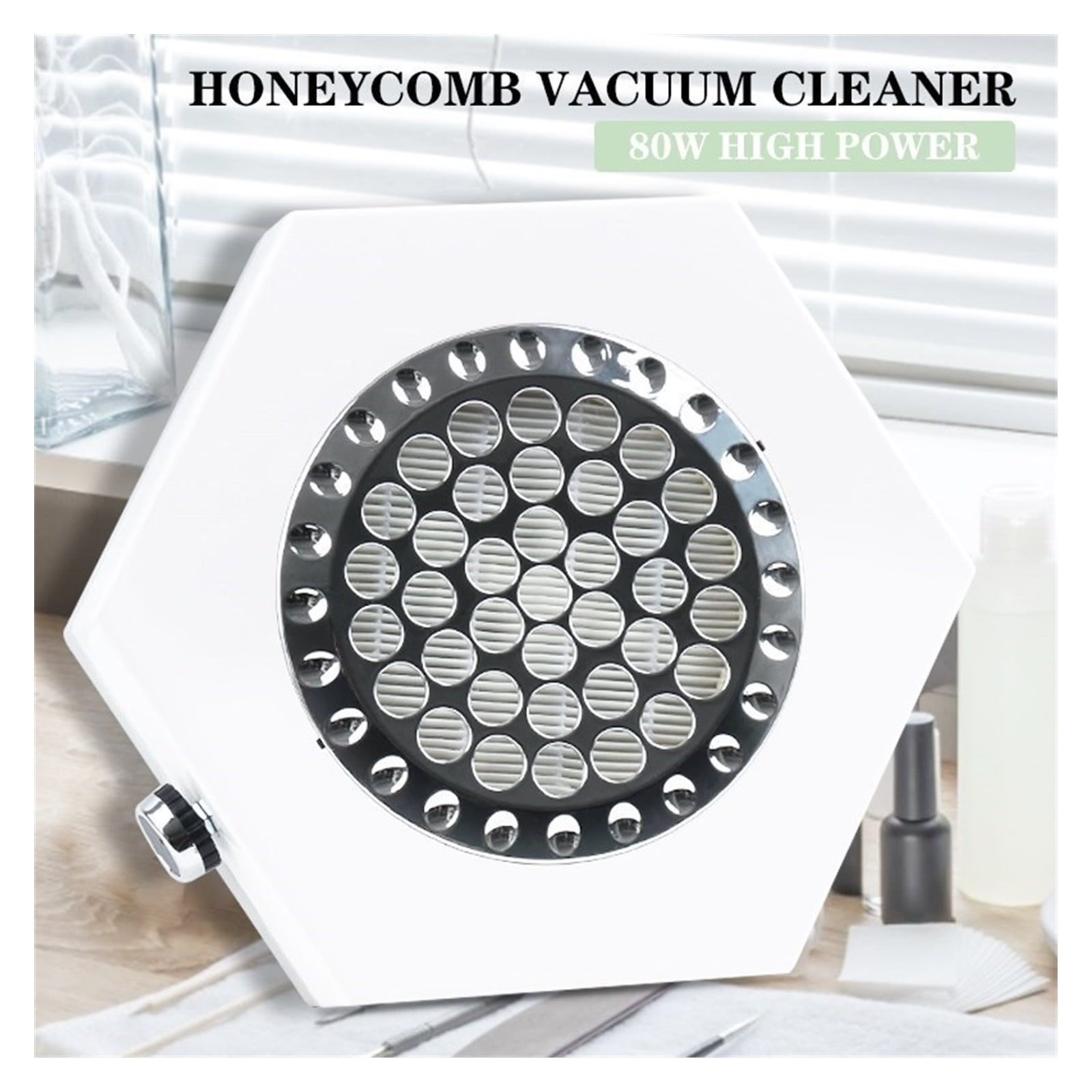 Nail Dust Vacuum, 80W Nails Vacuum Cleaner Nail Art Salon Tools Nail Suction With Collecting Dust Collector Remover Machine Powerful ,Powerful Suction