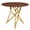 Brown, variant on 37Inch Round Dining Table, Small Round Kitchen Table With Golden Metal Legs, Suitable For 2 To 4 People, Modern Dining Room Table