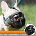thumbnail image 6 of 2Pcs Multicolor Short Snout Dog Muzzle- Adjustable Breathable Mesh Bulldog Muzzle for Biting Chewing Licking Grooming Dog Mask, 6 of 7