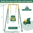 thumbnail image 5 of G TALECO GEAR 3-in-1 Toddler Swing Sets for Backyard, Comfy Baby Swing Outdoor Indoor, Kids Swing with Metal Stand, Green, 5 of 8