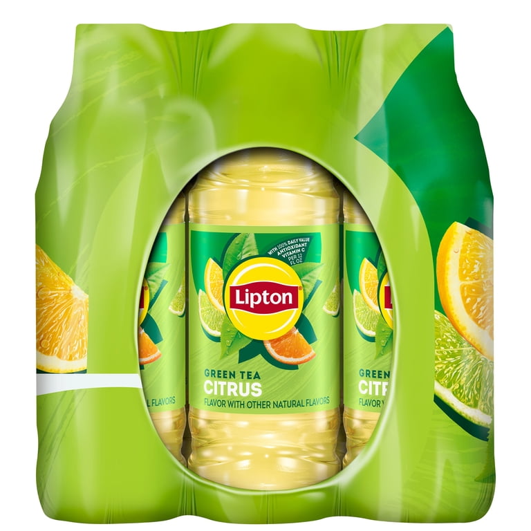 Lipton Green Tea Citrus Iced Tea, Refreshing Taste, 16.9 oz, 12