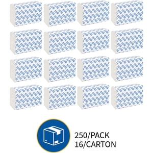 Genuine Joe Multifold Paper Towels, 250 Sheets per Pack, 16-Pack