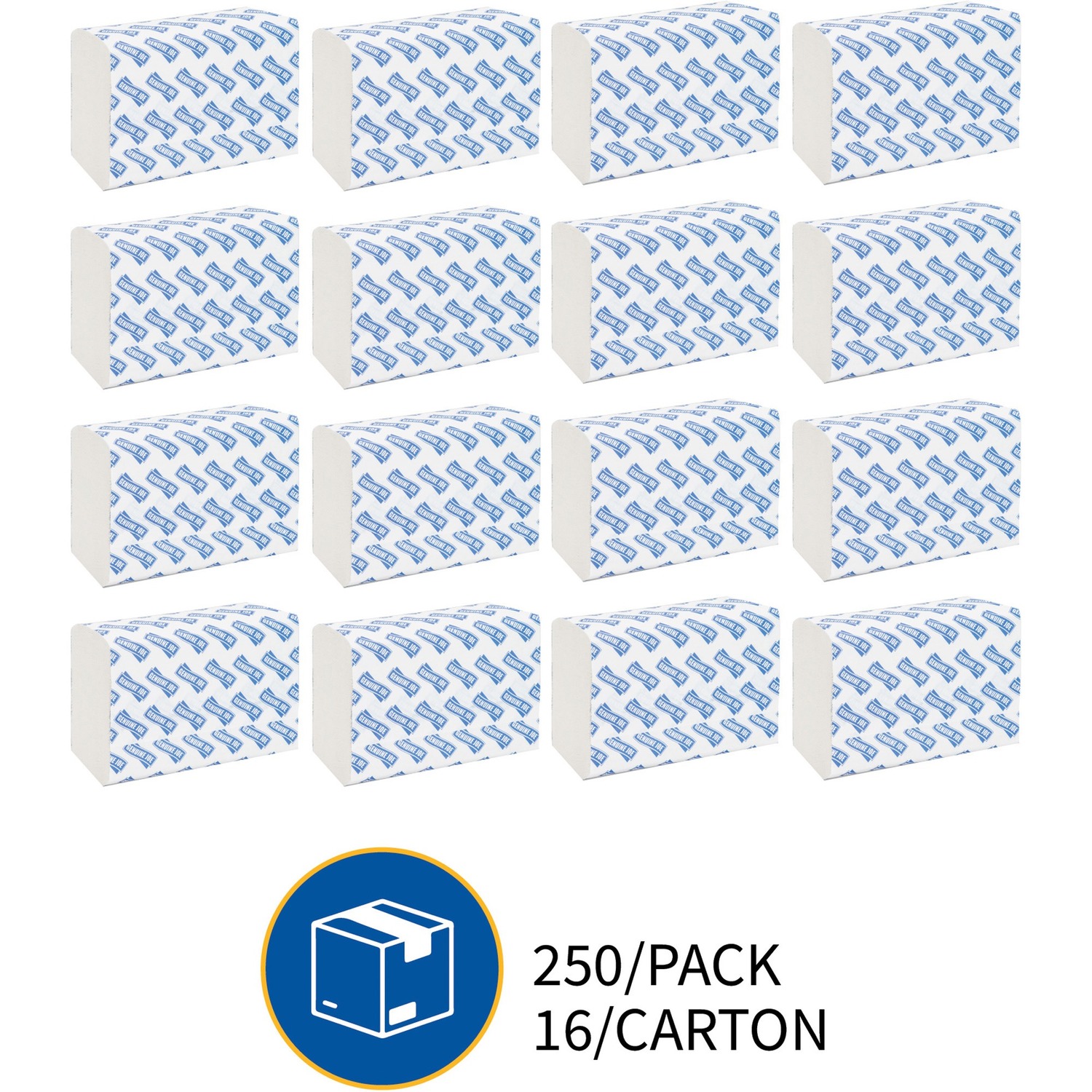 Genuine Joe Multifold Paper Towels, 250 Sheets per Pack, 16-Pack photo 1