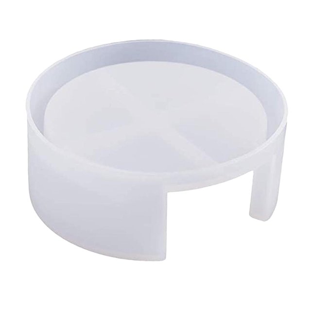 GUOOL Moule Rond en Silicone Résine Époxy Moule Fait Main sous-Verre Adulte