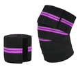 thumbnail image 1 of 1 Par Vendas Para Rodilla Knee Wraps Elastica Rodilleras Gym Xtellar morado, 1 of 3
