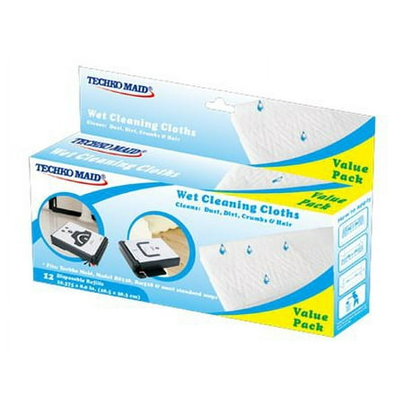 Techko RM012 - Cleaning cloth - for robotic vacuum cleaner (pack of 12) - for Super Maid RV347