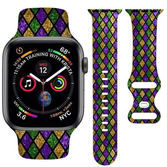 Bacdoilq Mardi Gras Correa De Reloj Máscaras De Mascarada Decoraciones De Fiesta Correa De Reloj Inteligente Navideña Compatible Con Reloj 38 Mm 40 Mm 41 Mm Correa De Silicona Suave Reemplazo Para La