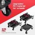 thumbnail image 4 of Ktaxon Snowmobile Dolly, 3 PCS 1500 LBS Capacity with 3”PUSwivel Casters for Smooth Moving & Scratch-Free Ski Protection, Black, 4 of 7