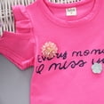 thumbnail image 6 of Iyufng Toddler Girl Clothes Girls 2 Piece Outfits Ruffled Printed Top with Floral Elastic Waist Shorts, 12 Month-5 Years, 6 of 8
