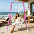 thumbnail image 7 of G TALECO GEAR Hammock Chair Stand, Outdoor Swing Frame, Indoor Swing Chair Not Included, Heavy-Duty Steel 350lbs, Pink, 7 of 7