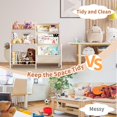 thumbnail image 6 of Kids Bookshelf and Toy Storage Organizer, 3 Tier Bookshelf for Kids Rooms, Nursery Book Shelves, Montessori Toddler Book Shelf, Baby Toy Shelf Kid Books Rack, 6 of 17
