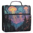 thumbnail image 5 of FORMRS Zipper Binder with Shoulder Strap 2-inch Ring 500 Sheet Capacity File Bag, Psychedelic Jellyfish, 5 of 5