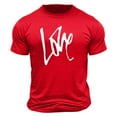 thumbnail image 4 of UVEASISHA Valentine Day T Shirts for Men Short Sleeve Crewneck Tee Love Letter Print Tshirts Casual Regular Fit Gym Workout Shirt Holiday Gifts Red M, 4 of 6