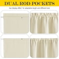 thumbnail image 4 of NICETOWN Sidelight Door Curtain, Thermal Insulated Privacy French Sliding Glass Door Curtain, Blackout Door Panel with Adjustable Tie Back for Bedroom, Beige, 36"x72", 1 PC, 4 of 7