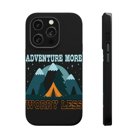 DistinctInk Tough Case for Apple iPhone 15 PRO (6.1" Screen), Compatible with MagSafe Charging - Adventure More Worry Less