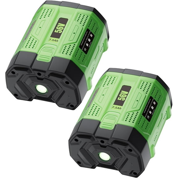 2pack 7.5Ah Replacement for EGO 56 Volt Lithium-ion Battery BA1400T BA2800 BA2800T BA4200 BA4200T Compatible with EGO 56V Power Tools Lawn Mower Leaf Blower Chainsaw