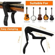 Guitar Capo, 2 Pack Quick Change Key Guitar Capo For Acoustic Electric Classical Guitar, Black