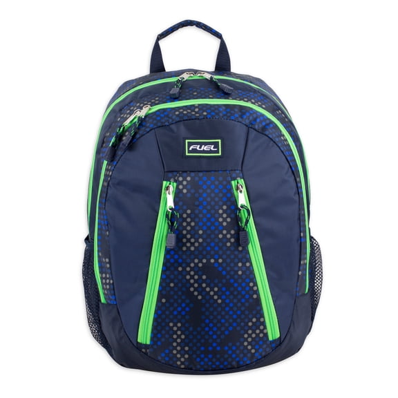 Fuel Unisex Men's and Women's Action 18" Laptop Backpack, Blue Digital Dots