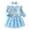 t#254Blue666, variant on Kids Toddler Girl Floral Mesh Dress With Detachable Bow Headband And Matching Jacket Fall Seasonal Outfit Sets Trendy Clothing Sets