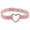 pink, variant on Leather Charm Neck Chain Collar Adjustable Necklace Heart Ring Fashion Jewelry --rose red