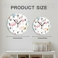 thumbnail image 7 of YladaFaie 10 Inch Vintage Clocks Watercolor Flamingo Natural Arrow Round Wall Clock Flamingo Painting Battery Operated Quartz Analog Home Office School Decorative Creative Dual Use Clock Art, 7 of 7