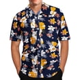 thumbnail image 1 of Wyzesi Chemise Rayée Homme Colorée Imprimée Col Rabattu Décontractée Ample Manches Courtes Chemise Blanche pour Homme Grande Taille Manches Courtes, 1 of 9