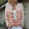 thumbnail image 2 of Sweaters for Women Suitable Fall and Winter Comfortable and resistant to pilling Pink XXL Womens Sweaters, 2 of 5