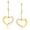 Yellow, variant on Ladies 14k Sparkling Natural 1.1 Ctw Diamond Womens Heart Earrings For Her (Yellow Gold)