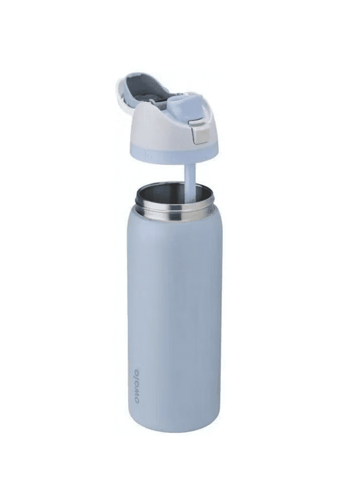 Owala FreeSip Stainless Steel Water Bottle, 24oz, Sea Salt