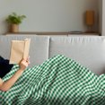 thumbnail image 3 of Abstract Green Soft Flannel Fleece Throw Blanket, Gingham Pattern Crossing Lines and Little Squares, Cozy Plush for Indoor and Outdoor Use, 70" x 90", Forest Green Fern Green, by Ambesonne, 3 of 5