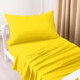 thumbnail image 4 of Lorviah Microfiber Soft Toddler Crib Sheet Set 3 Pieces, for Standard Crib Size, Yellow, 4 of 6