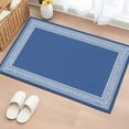 thumbnail image 2 of Dark Blue Greek Key Large Area Rugs for Bedroom Living Room, Soft Non Slip Carpet Bedside Rug, Geometric Greece Ancient Farmhouse Geo Rectangular Floor Cover Kitchen Accent Rug 2'x3' for Office, 2 of 9