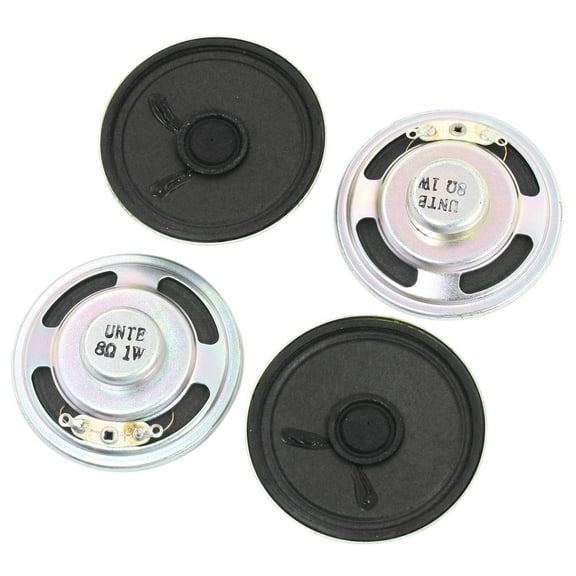 Unique Bargains 4Pcs 1W 8 Ohm 50mm Dia Round Metal Internal Magnet Music Player Speaker