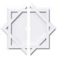 thumbnail image 1 of Ekena Millwork CMP36AL2-02000 36 in. OD x 2 in. ID Square Axel Architectural Grade PVC Contemporary Ceiling Medallion - 2 Piece, 1 of 1