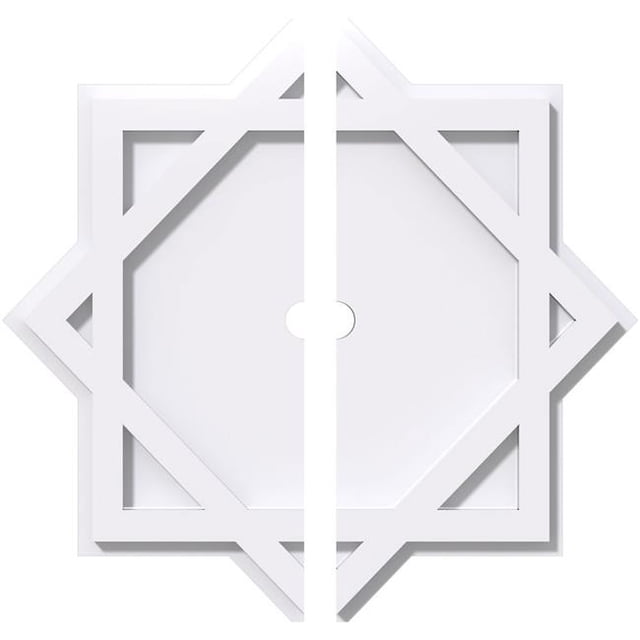 Ekena Millwork CMP36AL2-02000 36 in. OD x 2 in. ID Square Axel Architectural Grade PVC Contemporary Ceiling Medallion - 2 Piece