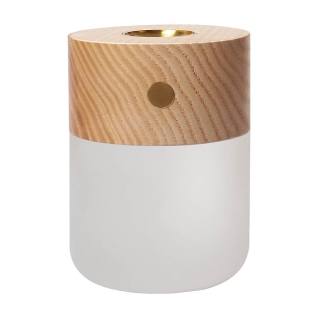 wycnly Home and Kitchen Aromatherapy Night Light Diffuser Rechargeable Fast Heating Lamp Wood Grain LED No Fire Bedroom Ambience Safe for Sleeping Without Oil 65x65x90mm