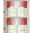 thumbnail image 5 of Fsddascl Red Ombre Tie Up Valance Curtains for Windows, Kitchen Curtains Window Treatments, Red White Gradient Modern Abstract Art Short Window Shades Valances for Bedroom Bathroom Cafe 60"x18", 5 of 7