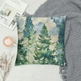thumbnail image 2 of Chilfamy  Watercolor Blue Green Tree Pillow Covers Rustic Style Nature Forest Print Decorative Throw Pillows Winter Christmas Square  Cushion Case for Home Sofa Couch Bed Outdoor, 2 of 5