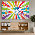 thumbnail image 6 of Colorful Radiant Happy Birthday Banner with Balloons and Confetti Background Party Decoration for Birthday Party Photography Props and Celebrations, 6 of 7