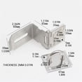 thumbnail image 2 of Fixed Clamp X2 90 Stainless Steel Hasp And Staple Gate Door Lock For Padlock 2 Pcs Silver, 2 of 4