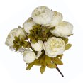 thumbnail image 4 of Ramo de flores de peonía artificial Oficina en casa Decoración floral falsa Boda Ramo de flores de seda, blanco Eigraketly HA7181-04B, 4 of 6
