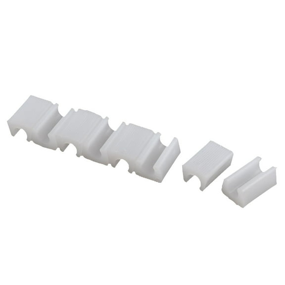 Unique Bargains 8 Pcs Antislip Plastic U Shape 10mm Dia Chair Foot Cover Table Furniture Leg Protector White