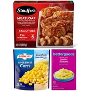 Stouffer's Meatloaf Family Dinner Bundle with Sweet Corn and Belgian Style Mashed Potatoes