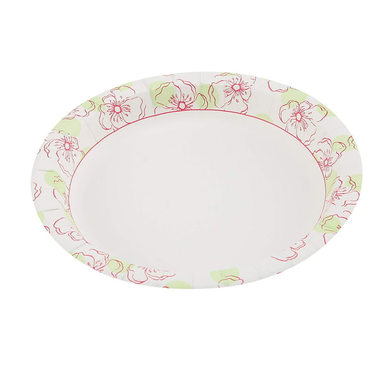 Glad Paper Plates, 8.5, Pink Flower, 50 Ct 