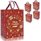 thumbnail image 1 of QRTDXP 4pcs Large Red Xmas Gift Bags for Presents,41 * 30 * 18cm Gold Tote Bags with Various Christmas ElementsReusable Non-woven Bag with Handles, 1 of 4