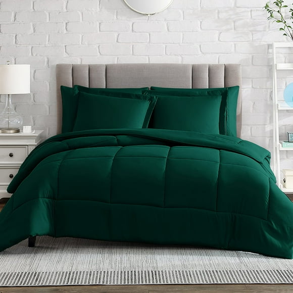 American Home Collection Ensemble de Couette, Microfibre Ultra Douce en Alternative au Duvet, Ensemble 2 Pcs avec 1 Couette et 1 Taie d'Oreiller, Couette OEKO-TEX pour Lit Simple et Simple TG, Couette Vert Forêt